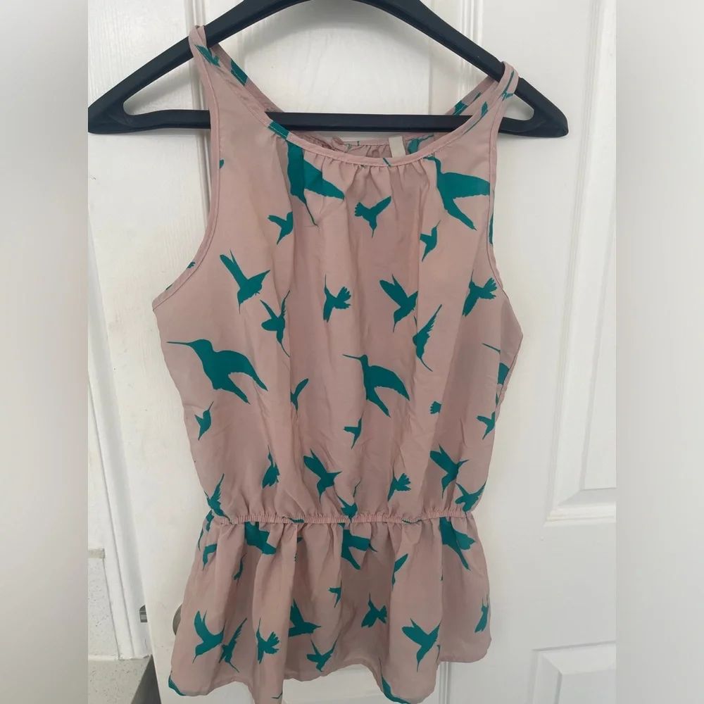 Hummingbird Print Top Small Papercrane - Picture 2 of 4